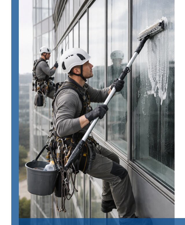 Высотная мойка сплошного остекления с выездом в Назрани