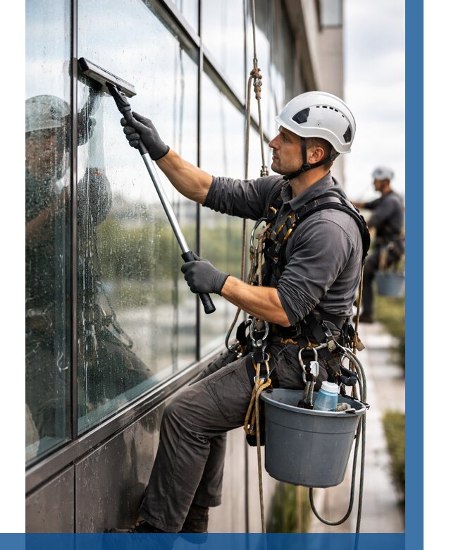 Мойка стеклянных фасадов в Назрани от 205 р. | ВЫСОТНИК-Нзр