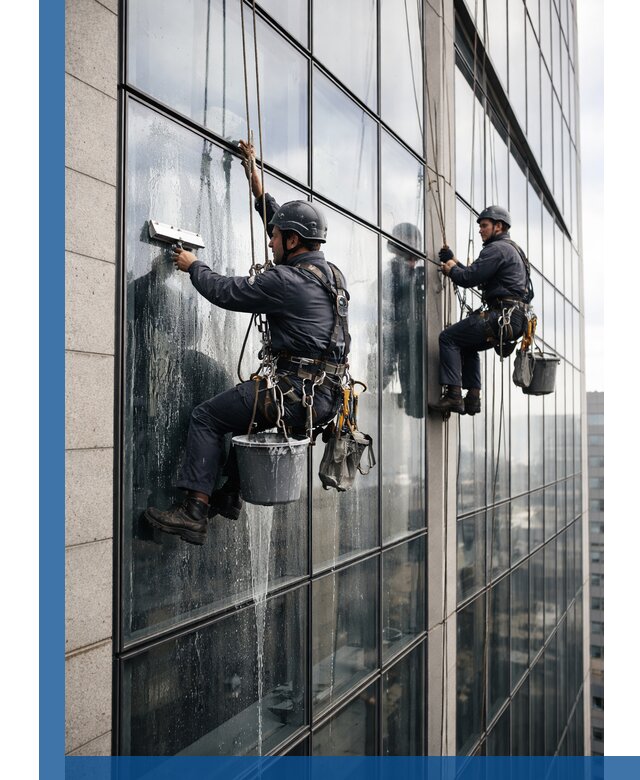 Профессиональная мойка стеклянных фасадов зданий в Назрани