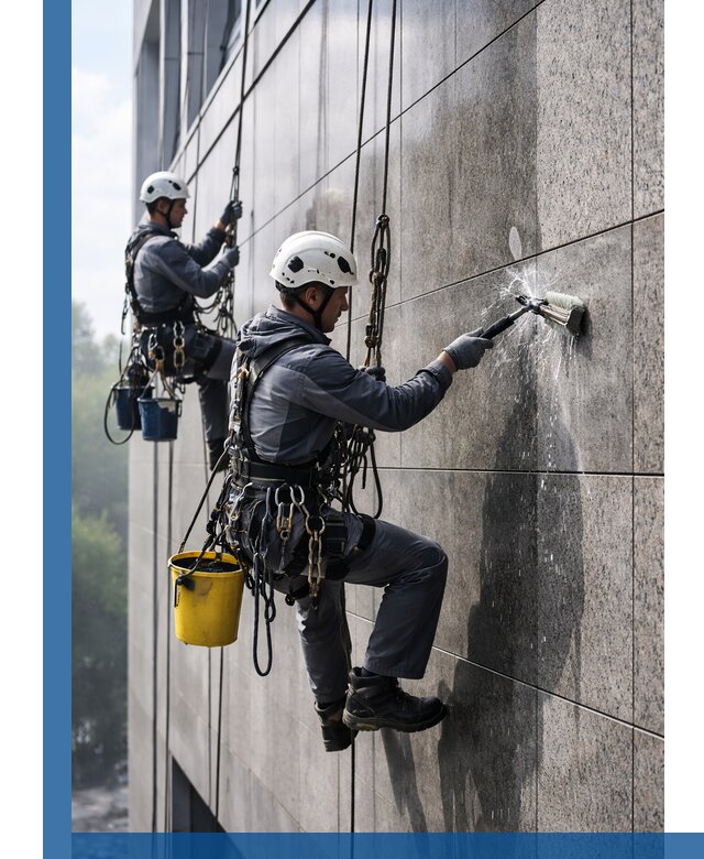 Профессиональная мойка фасада из керамогранита в Назрани