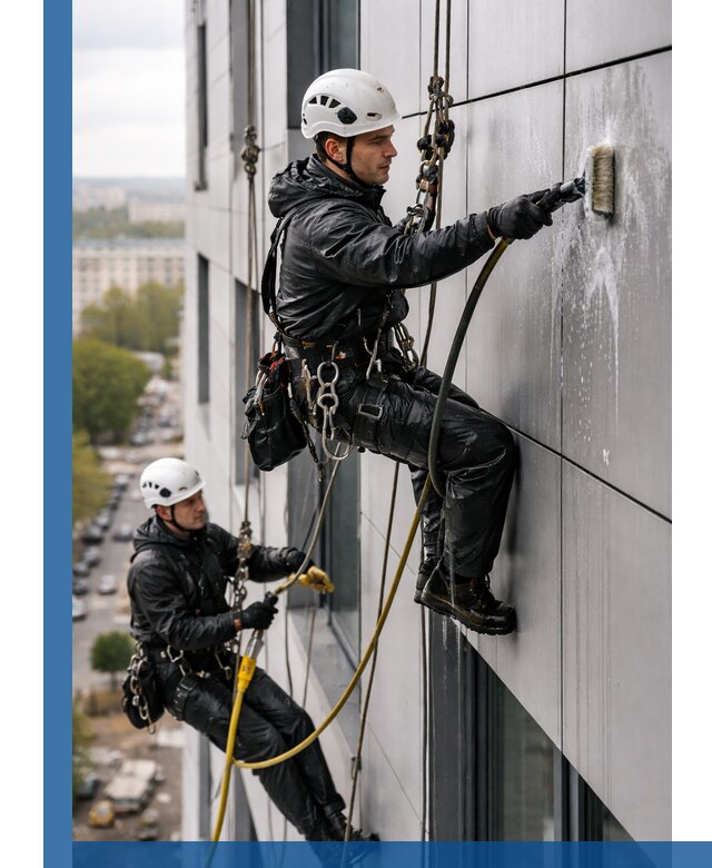 Профессиональная мойка фасада из композита в Назрани