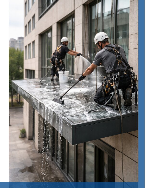 Мойка козырьков и навесов в Назрани от 3595 р. | ВЫСОТНИК-Нзр