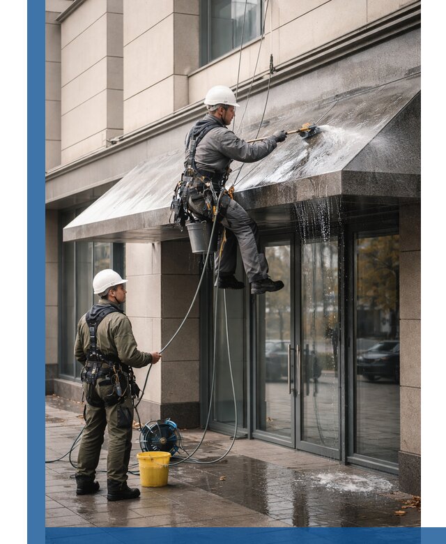 Профессиональная мойка козырьков и навесов в Назрани