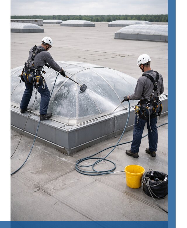 Мойка зенитных фонарей в Назрани, заказать от 4622 р. | ВЫСОТНИК-Нзр