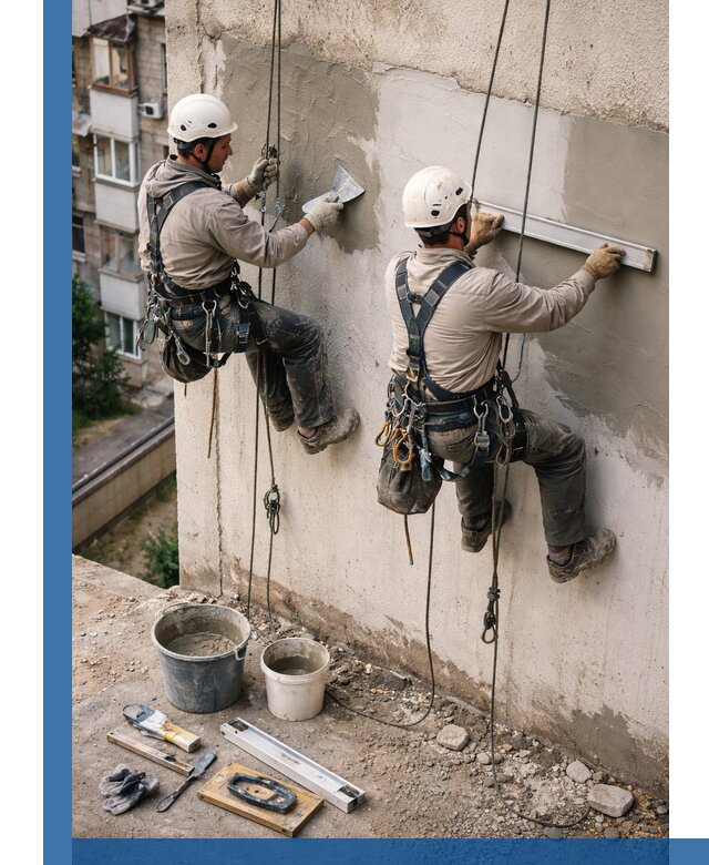 Комплексный ремонт штукатурного фасада с гарантией в Назрани