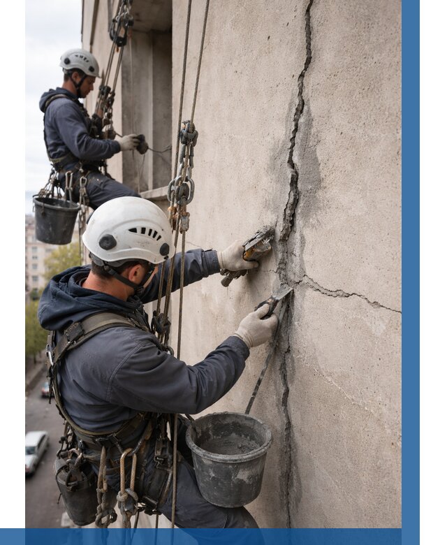 Заделка трещин на фасаде в Назрани от 924 р. | ВЫСОТНИК-Нзр