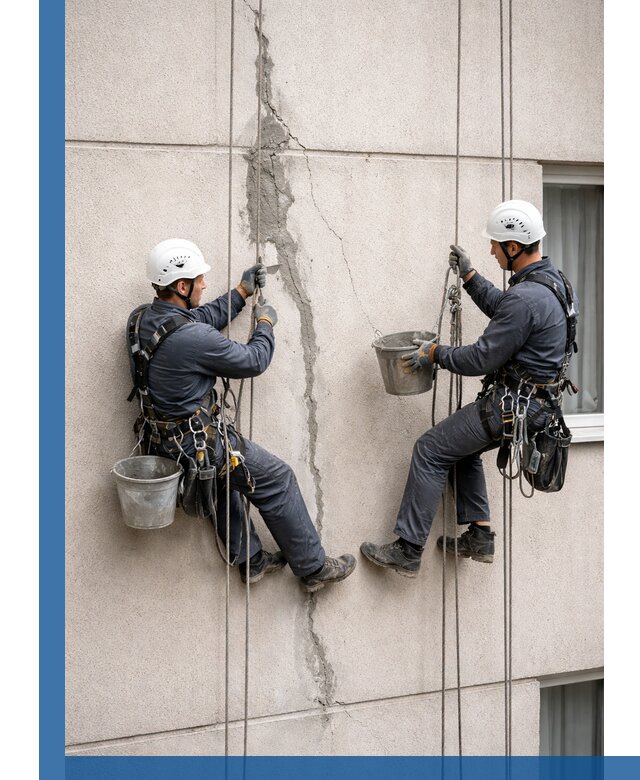 Заделка трещин на фасаде в Назрани с гарантийным ремонтом