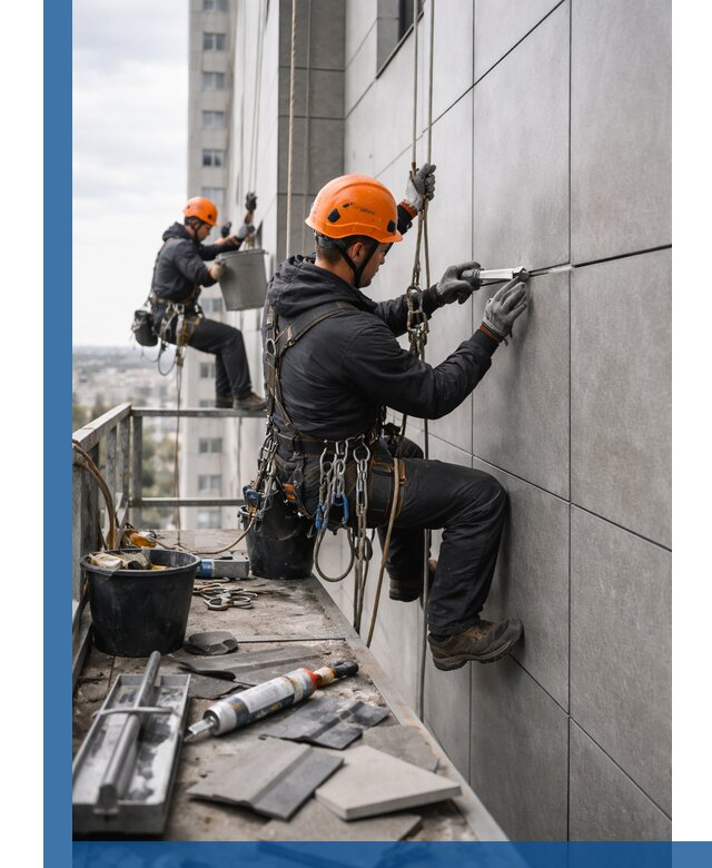 Профессиональный ремонт фасада из керамогранита в Назрани