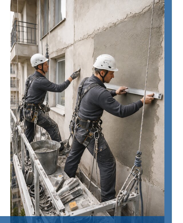 Штукатурка фасада на высоте в Назрани от 924 р. | ВЫСОТНИК-Нзр