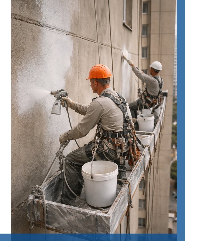 Грунтовка фасада на высоте в Назрани от 123 р. | ВЫСОТНИК-Нзр