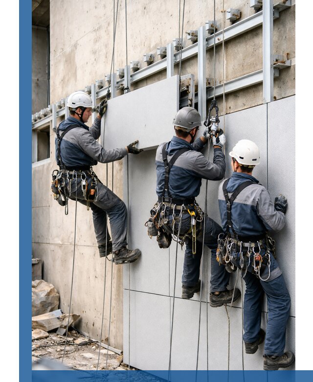 Монтаж вентилируемого фасада в Назрани под ключ с гарантией качества