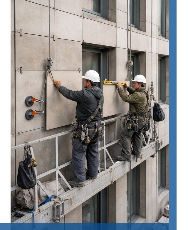 Монтаж керамогранита на фасад в Назрани от 2568 р. | ВЫСОТНИК-Нзр