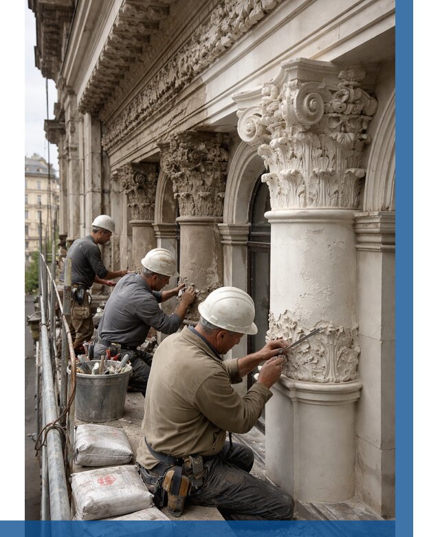 Реставрация фасадной лепнины в Назрани от 2568 р. | ВЫСОТНИК-Нзр