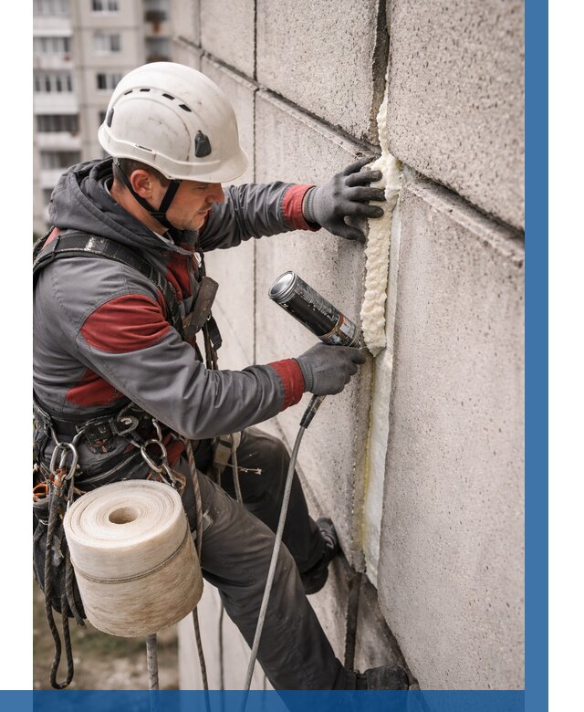 Утепление межпанельных швов в Назрани от 719 р. | ВЫСОТНИК-Нзр