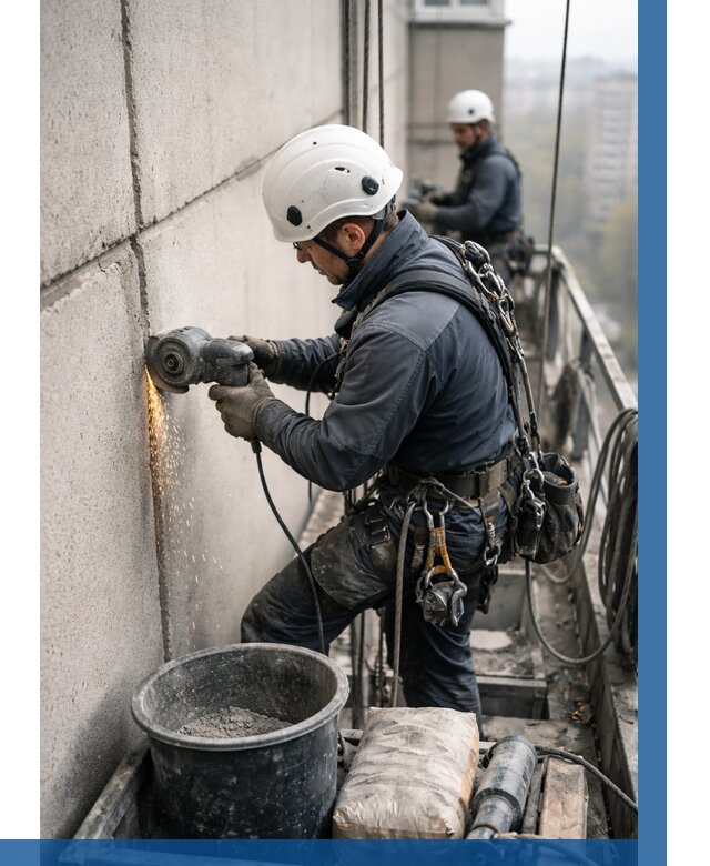 Штробление межпанельных швов в Назрани от 1233 р. | ВЫСОТНИК-Нзр