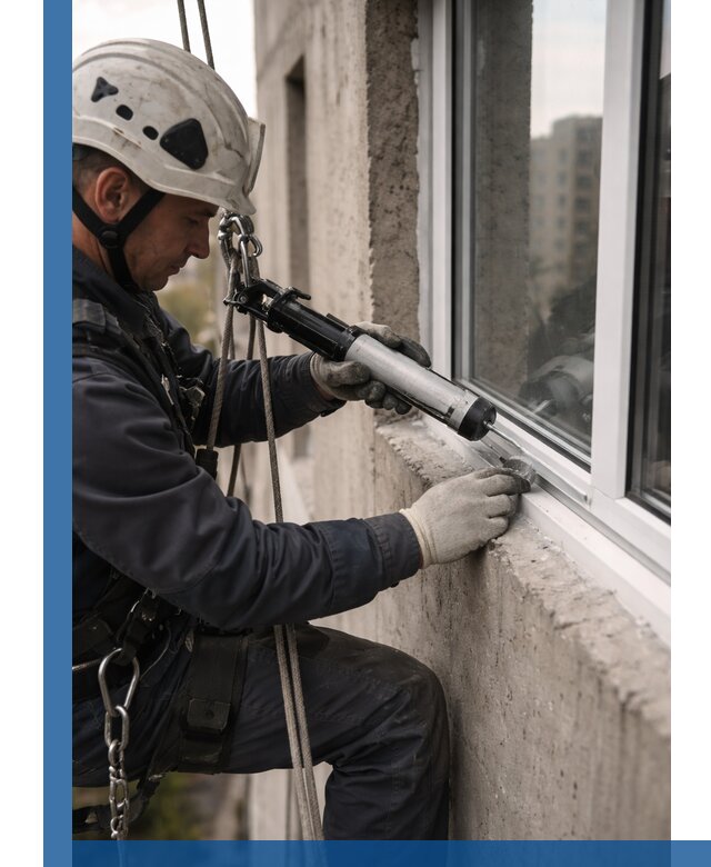 Герметизация оконных швов снаружи в Назрани профессионально