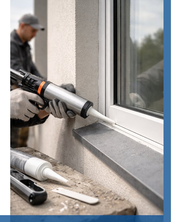 Герметизация монтажных швов окон в Назрани от 668 р. | ВЫСОТНИК-Нзр