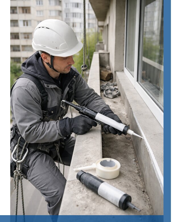 Герметизация швов лоджии в Назрани от 4622 р. | ВЫСОТНИК-Нзр