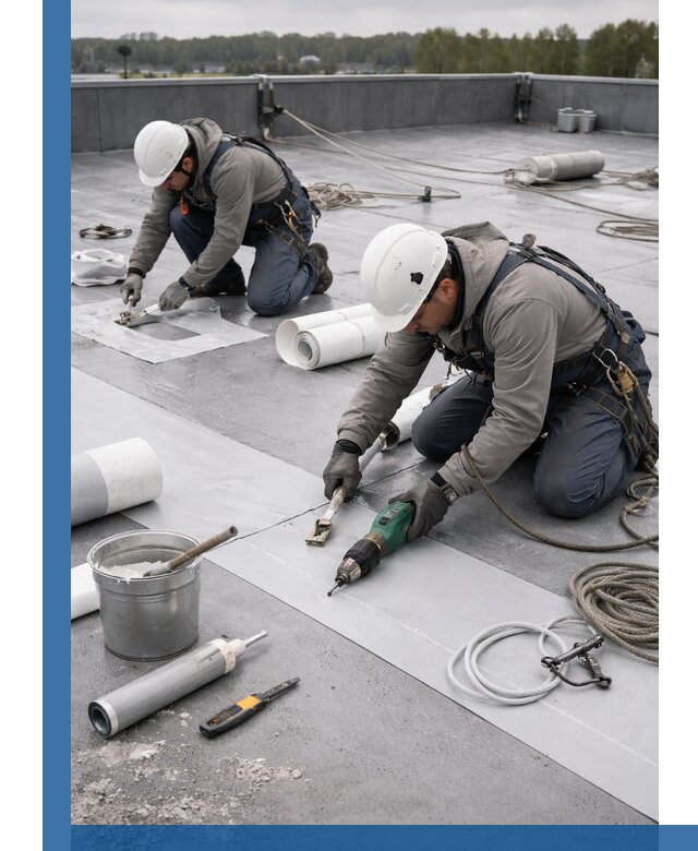 Ремонт мембранной кровли в Назрани качественно и с гарантией