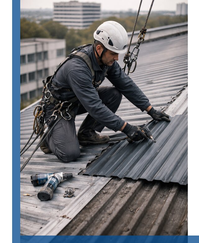 Ремонт профнастила на кровле в Назрани, работы под ключ