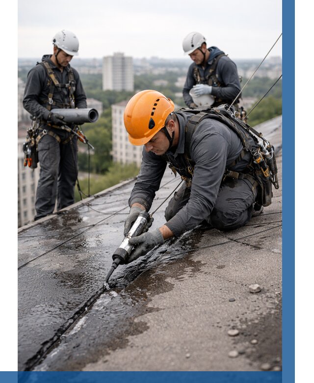 Устранение протечек кровли в Назрани от 12326 р. | ВЫСОТНИК-Нзр