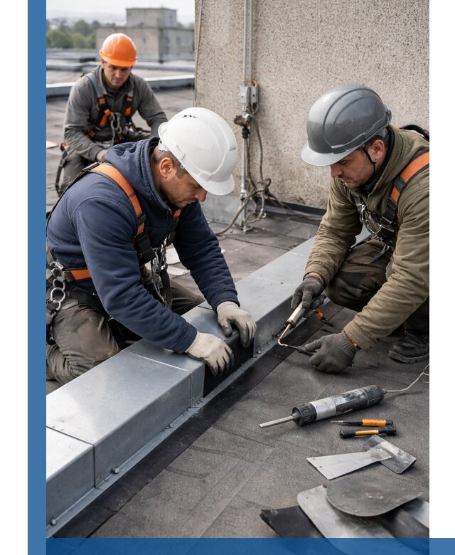 Ремонт кровельных примыканий в Назрани профессионально