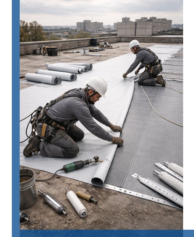 Монтаж мембранной кровли в Назрани для промышленных зданий