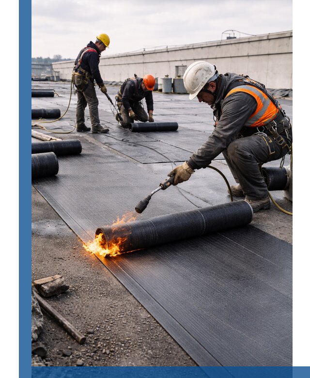 Монтаж наплавляемой кровли в Назрани профессионально