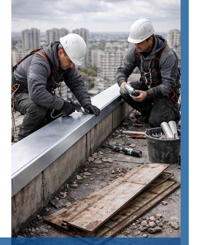 Замена парапетных крышек под ключ в Назрани от 1233 р. | ВЫСОТНИК-Нзр