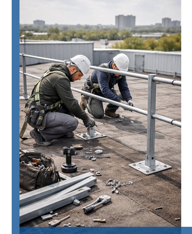 Монтаж кровельного ограждения в Назрани под ключ с гарантией