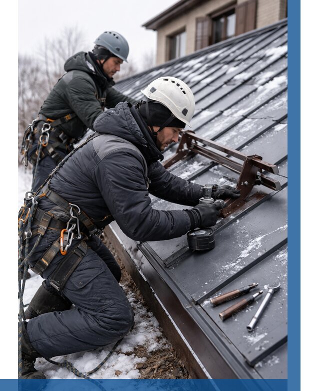 Монтаж снегозадержателей в Назрани от 462 р. | ВЫСОТНИК-Нзр