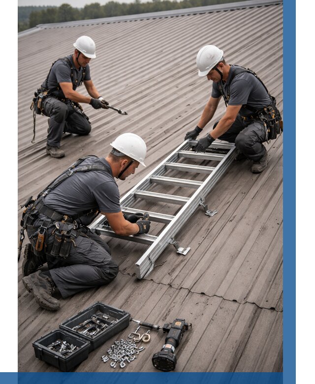 Монтаж кровельной лестницы в Назрани от 4622 р. | ВЫСОТНИК-Нзр