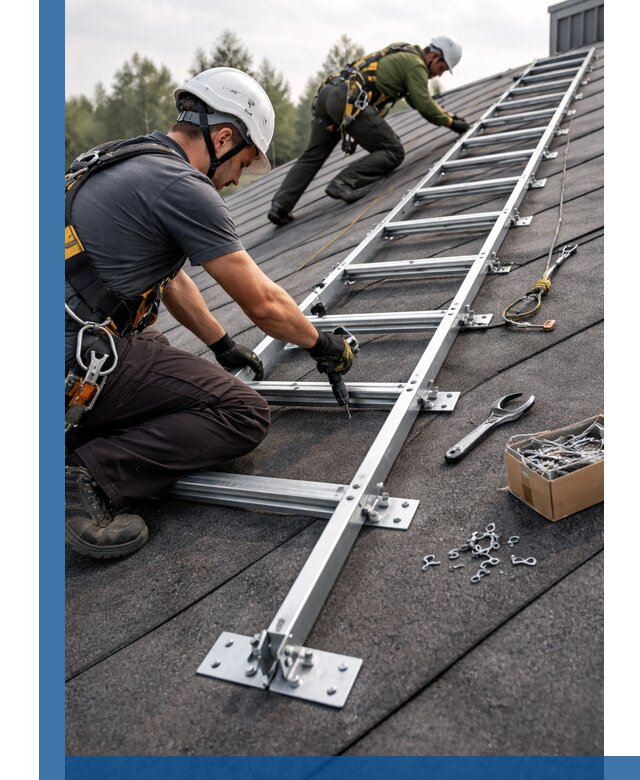 Профессиональный монтаж кровельной лестницы в Назрани под ключ
