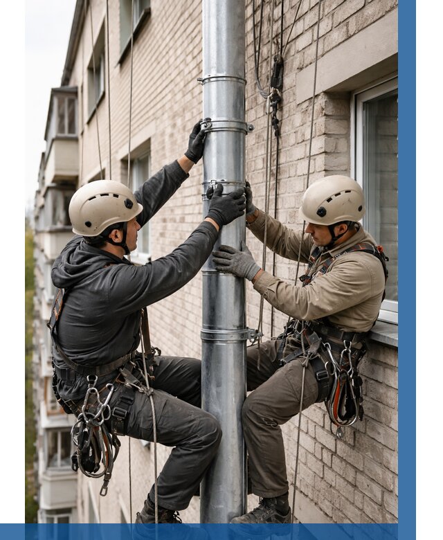 Замена водосточных труб в Назрани от 6677 р. | ВЫСОТНИК-Нзр