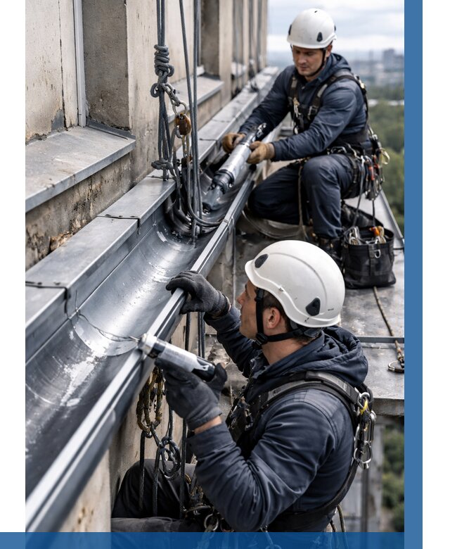 Ремонт водосточных желобов в Назрани от 6677 р. | ВЫСОТНИК-Нзр