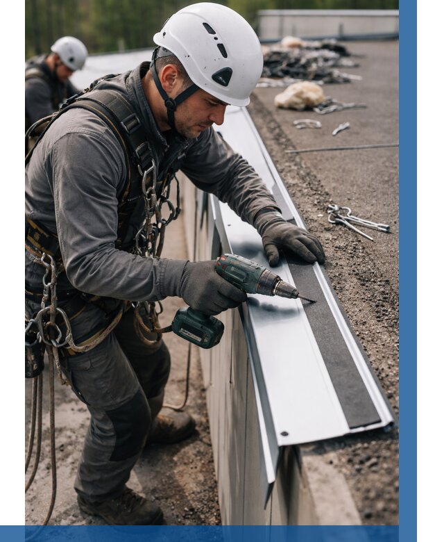 Монтаж капельника на кровле в Назрани от 308 р. | ВЫСОТНИК-Нзр