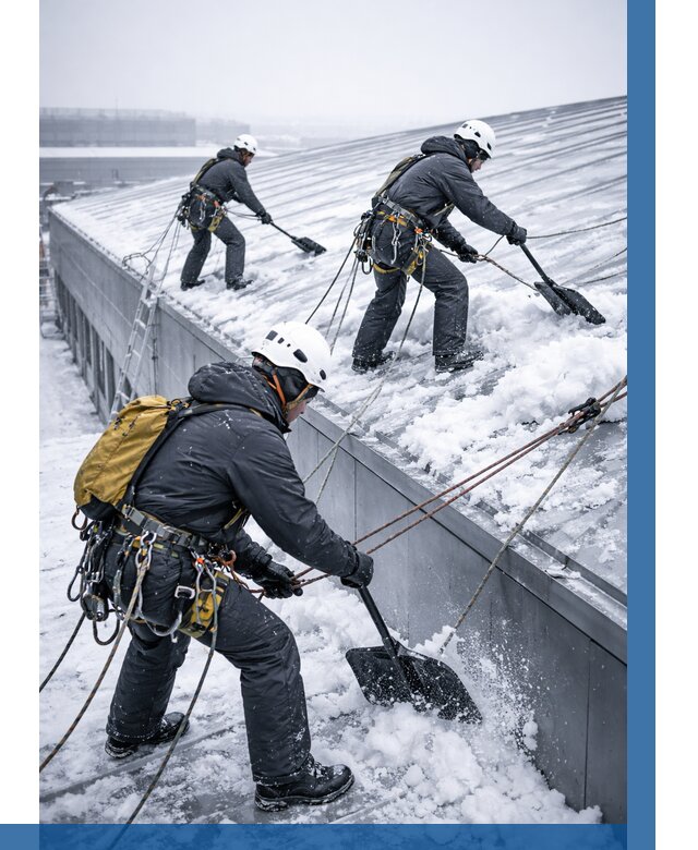 Очистка навесов от снега в Назрани от 4622 р. | ВЫСОТНИК-Нзр