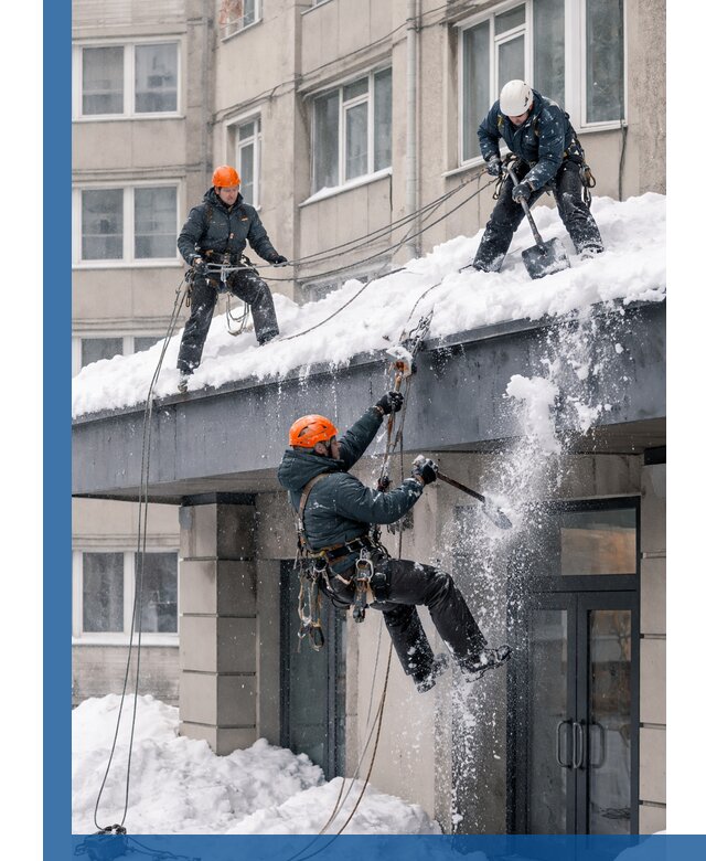 Безопасная очистка навесов от снега в Назрани круглогодично