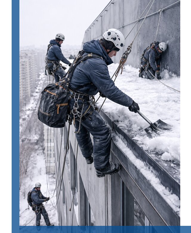 Абонентское обслуживание кровли зимой в Назрани регулярный уход