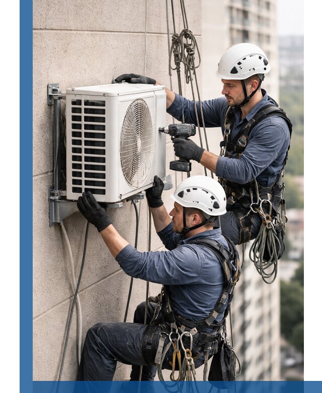 Монтаж внешнего блока кондиционера в Назрани установка и крепление