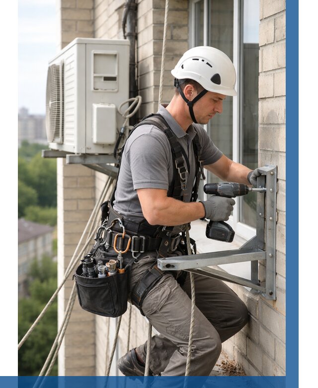 Установка кронштейнов кондиционера в Назрани от 3595 р. | ВЫСОТНИК-Нзр