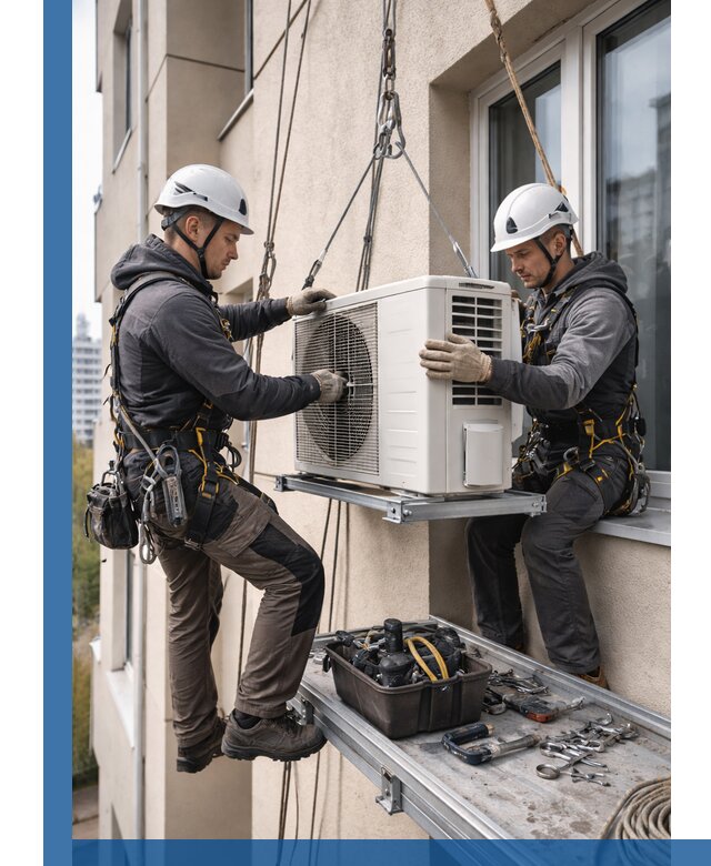 Перенос внешнего блока кондиционера в Назрани с монтажом и крепежом