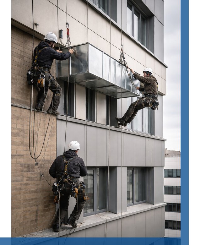 Монтаж воздуховодов на фасаде в Назрани от 1541 р. | ВЫСОТНИК-Нзр