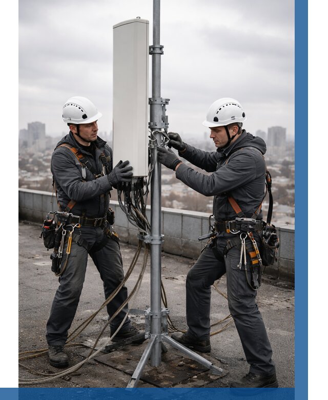 Монтаж антенн связи на крыше в Назрани от 8731 р. | ВЫСОТНИК-Нзр