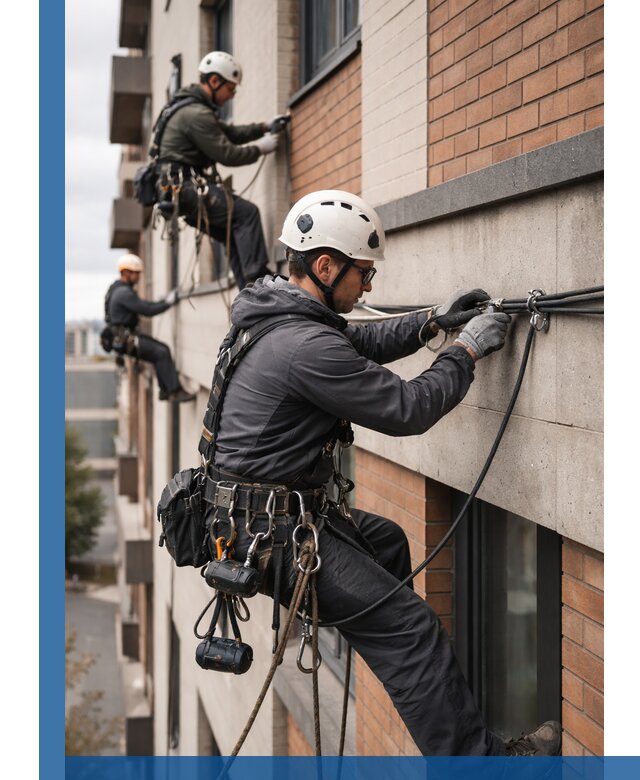 Крепление кабеля на фасаде монтаж и крепеж в Назрани