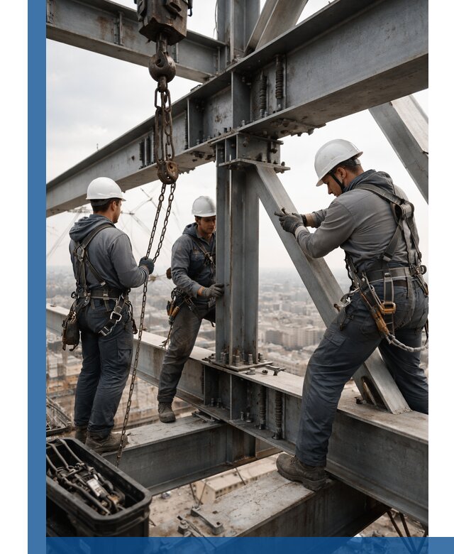 Профессиональный монтаж металлоконструкций на высоте в Назрани