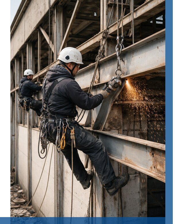 Демонтаж металлоконструкций на высоте в Назрани от 6677р. |ВЫСОТНИК-Нзр