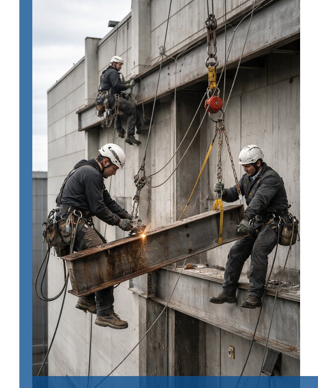 Демонтаж металлоконструкций на высоте в Назрани под ключ