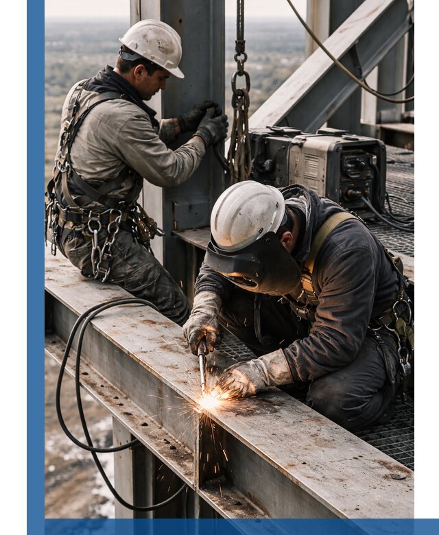 Высотные сварочные работы в Назрани для промышленных объектов