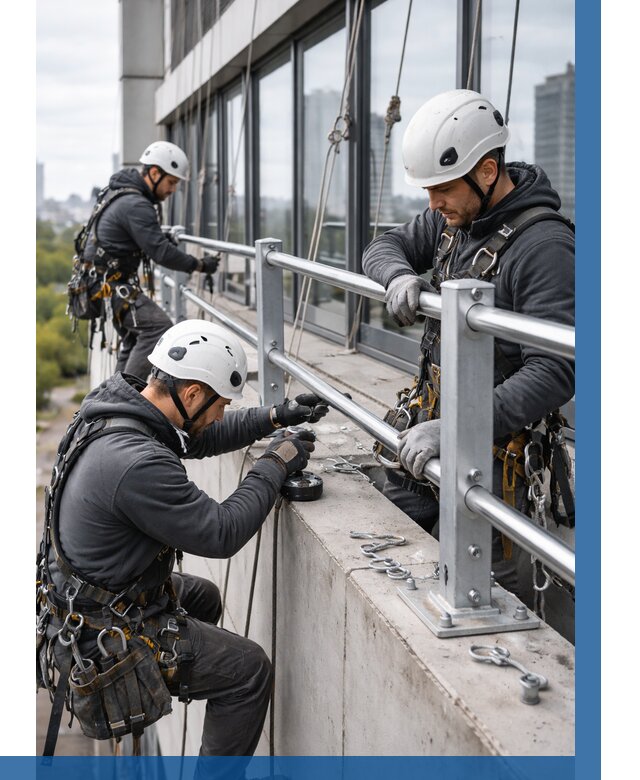 Монтаж ограждений на высоте в Назрани, от 1233 р. | ВЫСОТНИК-Нзр